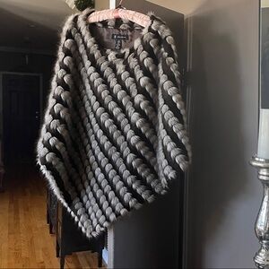INC International Concepts Brown and Gray Poncho